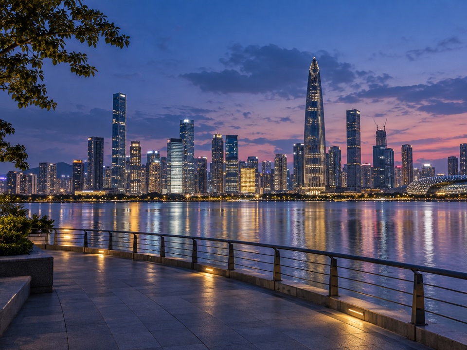 AI 生成的深圳城市夜景示意图